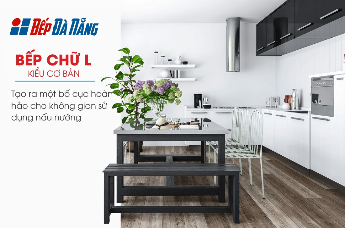 Kiểu tủ bếp chữ L nhỏ Kiểu tủ bếp chữ L nhỏ